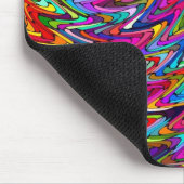 Draaiende kleuren Zigzag Patroon Muismat (Hoek)