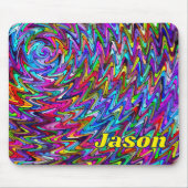Draaiende kleuren Zigzag Patroon Muismat (Voorkant)