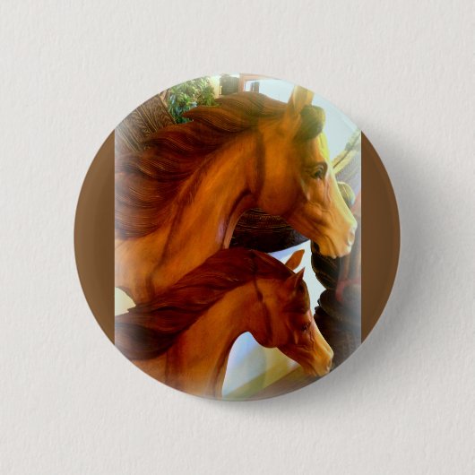 draaiende knop voor mare en pony ronde button 5,7 cm (Voorkant)