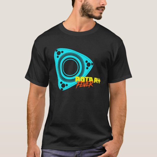 "Draaiende koorts" draaiende motor T-shirt (Voorkant)