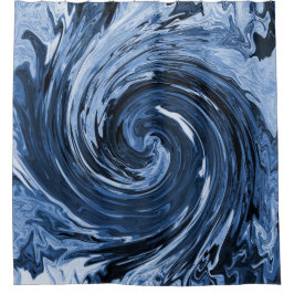 Draaiende krullende golf... douchegordijn