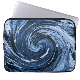 Draaiende krullende golf... laptop sleeve