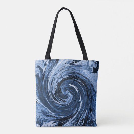 Draaiende krullende golf... tote bag (Achterkant)