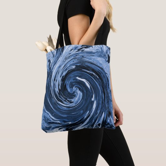 Draaiende krullende golf... tote bag (Dichtbij)