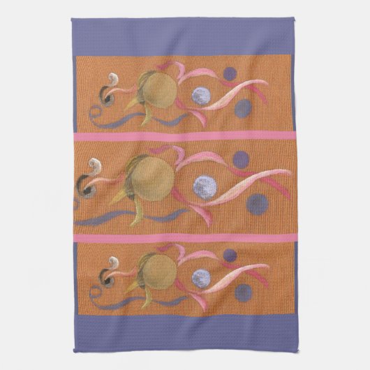 Draaiende lichamen Circus Kitchen Towel Theedoek (Verticaal)