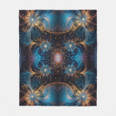 Draaiende mandelbrot motieven fleece deken (Voorkant)