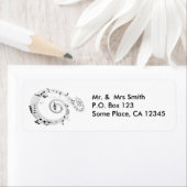 Draaiende muzieknoten etiket (Insitu)