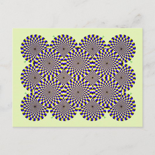 Draaiende optische illusie briefkaart (Voorkant)