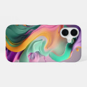 Draaiende Pastelverf _ iPhone case 16 Hoesje (Achterkant horizontaal)