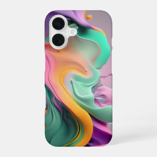 Draaiende Pastelverf _ iPhone case 16 Hoesje
