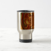 Draaiende patroontinten van Sinaasappel, bruin, gr Reisbeker (Center)