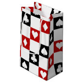 Draaiende pokerpak patroontas klein cadeauzakje (Achterkant Gekanteld)