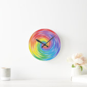 Draaiende regenboogklok ronde klok (Huis)