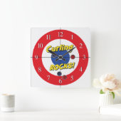 "Draaiende ROCKS!" Curler's klok - (rood) (Huis)