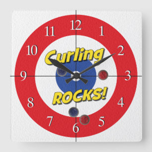 "Draaiende ROCKS!" Curler's klok - (rood)