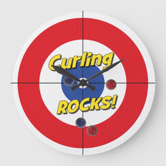 "Draaiende ROCKS!" Curler's klok - (rood) (Voorkant)