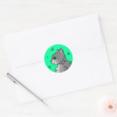 Draaiende ronde Sticker (Envelop)