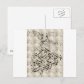 draaiende schets briefkaart (Voorkant / Achterkant)