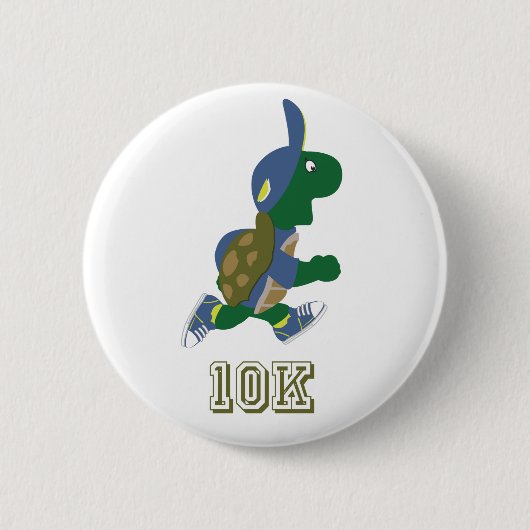 Draaiende schildpad 10K - blauw Ronde Button 5,7 Cm (Voorkant)