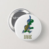 Draaiende schildpad 10K - blauw Ronde Button 5,7 Cm (Voorkant /achterkant)