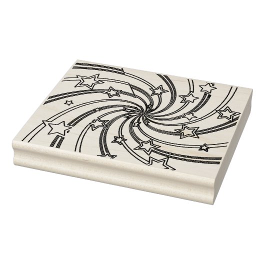 Draaiende sterren geometrisch patroon rubberen ste rubberstempel (Stempel)