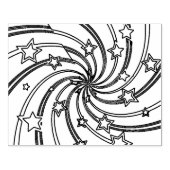 Draaiende sterren geometrisch patroon rubberen ste rubberstempel (Afrduk)