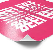 Draaiende tekst minimale poster - Roze editie (Hoek)