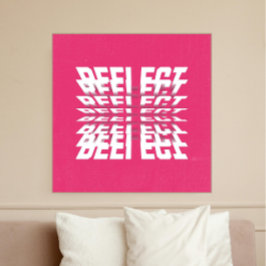Draaiende tekst minimale poster - Roze editie