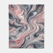 Draaiende tinten roze, grijs en wit fleece deken (Voorkant)