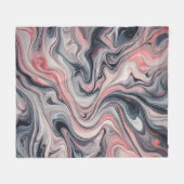 Draaiende tinten roze, grijs en wit fleece deken (Voorkant (Horizontaal))