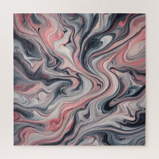 Draaiende tinten roze, grijs en wit legpuzzel (Verticaal)
