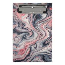 Draaiende tinten roze, grijs en wit mini klembord