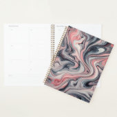 Draaiende tinten roze, grijs en wit planner (Display)