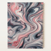Draaiende tinten roze, grijs en wit planner (Achterkant)