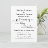 Draaiende typografie na het bruiloftsfeest alleen kaart (Staand voorkant)