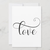 Draaiende typografie na het bruiloftsfeest alleen kaart (Achterkant)