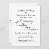 Draaiende typografie na het bruiloftsfeest alleen kaart (Voorkant / Achterkant)