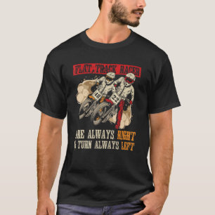 Draaiende vaste-baanmotorfiets voor een vlakke spo t-shirt
