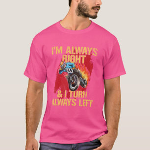 Draaiende vaste-baanmotorfiets voor een vlakke spo t-shirt