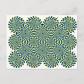 Draaiende verticale lichtstraal groene draaiende c briefkaart (Voorkant)