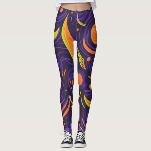 Draaiende vormen leggings (Voorkant)