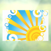 Draaiende Wolken Boven Zon Explosie Raamsticker (Vel 3)
