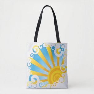 Draaiende Wolken Boven Zon Explosie Tote Bag