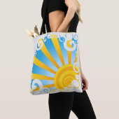 Draaiende Wolken Boven Zon Explosie Tote Bag (Dichtbij)