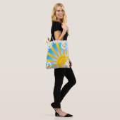 Draaiende Wolken Boven Zon Explosie Tote Bag (Op model)