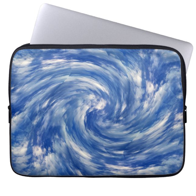 Draaiende wolken..... laptop sleeve (Voorkant)
