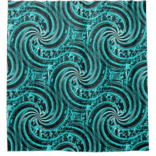 Draaiende Zeeen wezens...... Douchegordijn (Voorkant)