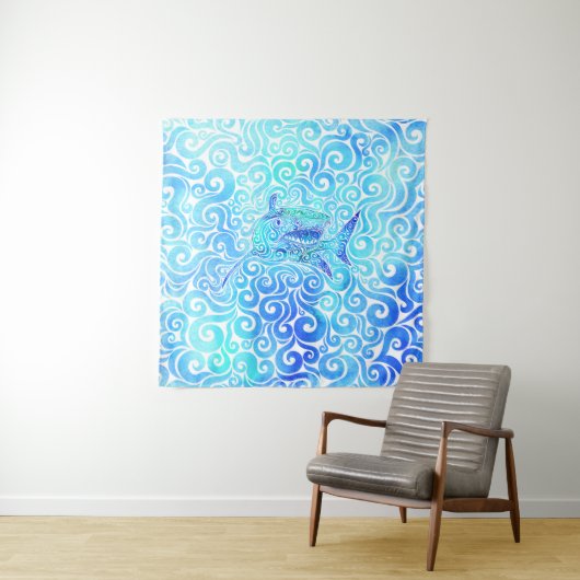 draaierhaai wandkleed (In situ)