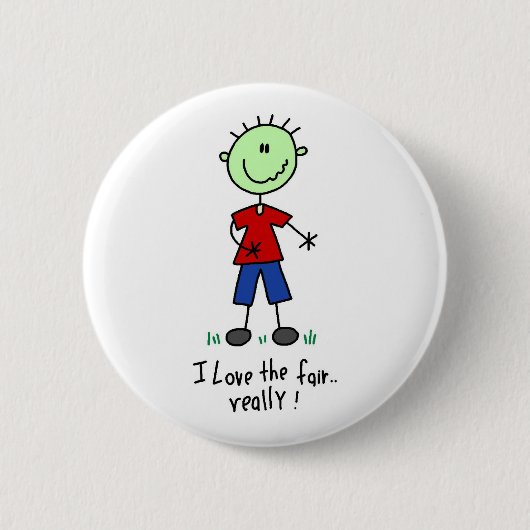Draaierig kermisbezoeker ronde button 5,7 cm (Voorkant)
