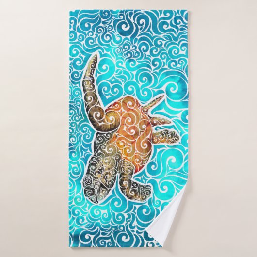draaierige Zee-schildpad Badhanddoek (Badhanddoek)